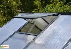 Canopia Serre De Jardin En Aluminium Et Polycarbonate Glory 11,8 M² - Grise -Jardinage Soldes serre jardin aluminium polycarbonate glory 11 8 m 2