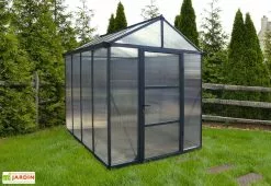 Canopia Serre De Jardin En Aluminium Et Polycarbonate Glory 4,7 M² - Grise