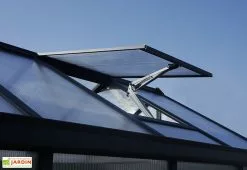 Canopia Serre De Jardin En Aluminium Et Polycarbonate Glory 4,7 M² - Grise -Jardinage Soldes serre jardin aluminium polycarbonate glory 4 7 m 7