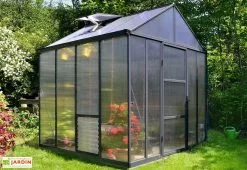 Canopia Serre De Jardin En Aluminium Et Polycarbonate Glory 6 M² - Grise
