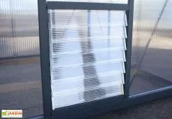 Canopia Serre De Jardin En Aluminium Et Polycarbonate Glory 8,9 M² - Grise -Jardinage Soldes serre jardin aluminium polycarbonate glory 8 9 m 9