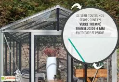 Lams Serre De Jardin En Aluminium Et Verre Trempé Supra 12 M² -Jardinage Soldes serre jardin aluminium supra 315x380 cm 2