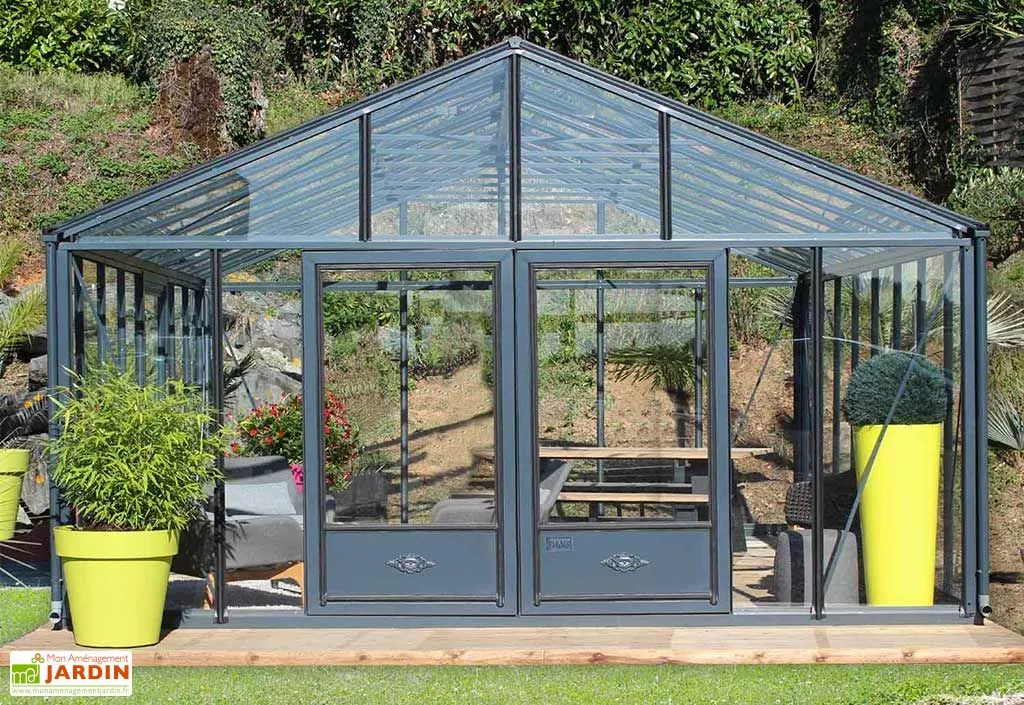 Lams Serre De Jardin En Aluminium Et Verre Trempé Supra 27,8 M² 5 Lams Serre De Jardin En Aluminium Et Verre Trempé Supra 27,8 M² – Image 3