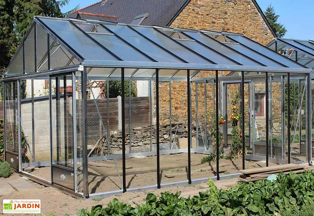 Lams Serre De Jardin En Aluminium Et Verre Trempé Supra 27,8 M² 6 Lams Serre De Jardin En Aluminium Et Verre Trempé Supra 27,8 M² – Image 4