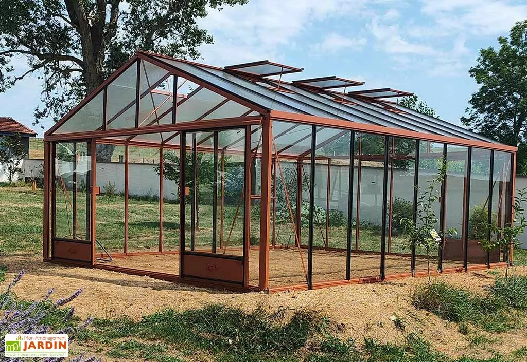 Lams Serre De Jardin En Aluminium Et Verre Trempé Supra 27,8 M² 8 Lams Serre De Jardin En Aluminium Et Verre Trempé Supra 27,8 M² – Image 6