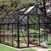 Halls Serre De Jardin En Aluminium Et Verre Horticole Magnum 128 – 9,9 M² -Jardinage Soldes serre jardin aluminium verre horticole magnum 128 noir