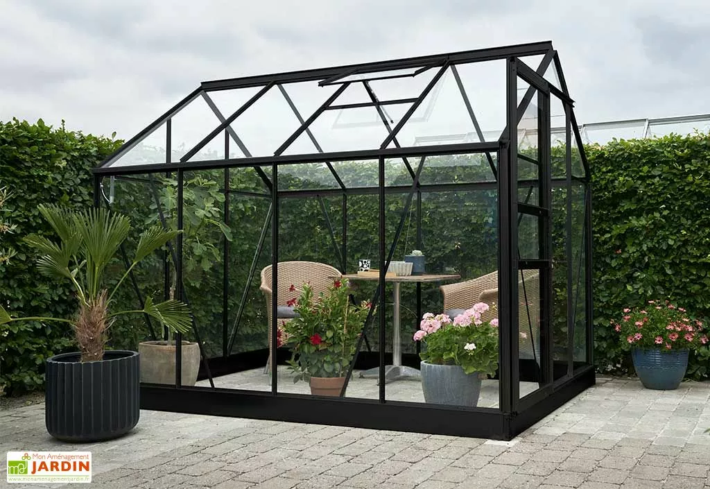 Halls Serre De Jardin En Aluminium Et Verre Trempé Popular 86 - 5 M² 4 Halls Serre De Jardin En Aluminium Et Verre Trempé Popular 86 - 5 M² – Image 2
