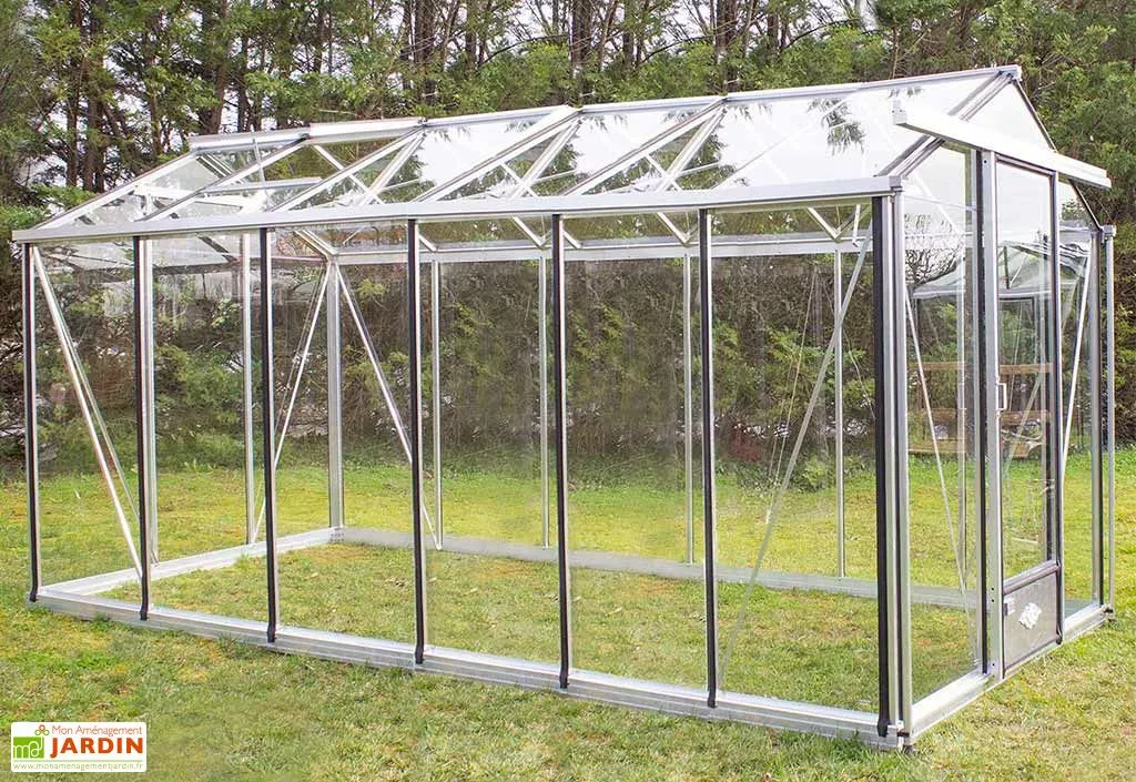 Lams Serre De Jardin En Aluminium Et Verre Trempé Essentia 10,8 M² 3 Lams Serre De Jardin En Aluminium Et Verre Trempé Essentia 10,8 M²