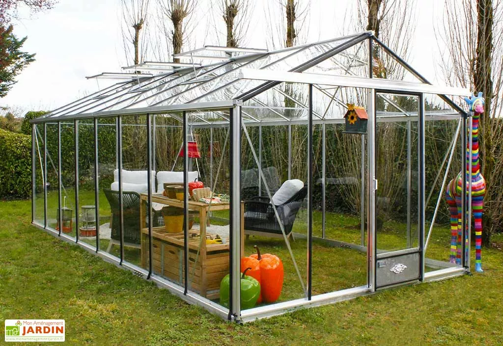 Lams Serre De Jardin En Aluminium Et Verre Trempé Essentia 18,7 M² 4 Lams Serre De Jardin En Aluminium Et Verre Trempé Essentia 18,7 M² – Image 2