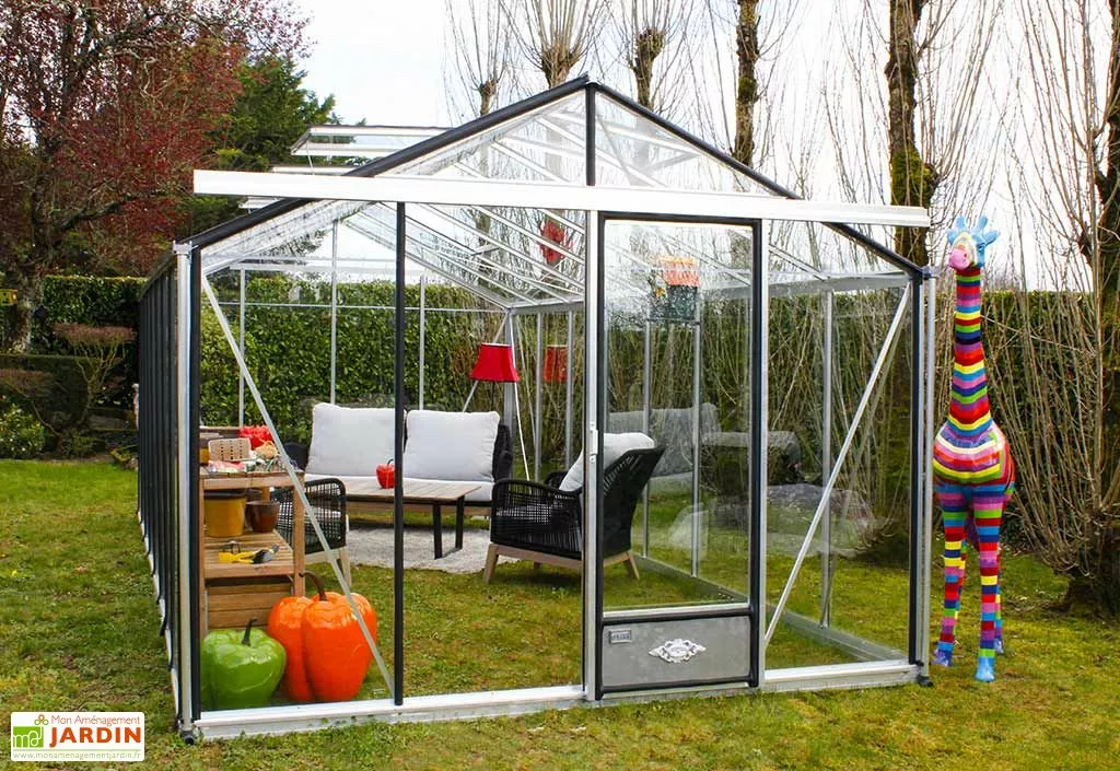 Lams Serre De Jardin En Aluminium Et Verre Trempé Essentia 18,7 M² 5 Lams Serre De Jardin En Aluminium Et Verre Trempé Essentia 18,7 M² – Image 3