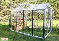 Lams Serre De Jardin En Aluminium Et Verre Trempé Essentia 7,3 M² 9 Lams Serre De Jardin En Aluminium Et Verre Trempé Essentia 7,3 M² -Jardinage Soldes serre jardin aluminium verre trempe essentia 73m 2