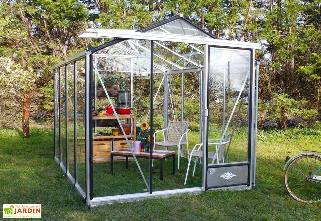 Lams Serre De Jardin En Aluminium Et Verre Trempé Essentia 7,3 M² 3 Lams Serre De Jardin En Aluminium Et Verre Trempé Essentia 7,3 M²