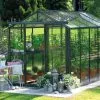 Lams Serre De Jardin En Aluminium Et Verre Trempé Essentia 9 M² -Jardinage Soldes serre jardin aluminium verre trempe essentia 9m 3 1