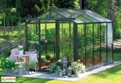 Lams Serre De Jardin En Aluminium Et Verre Trempé Essentia 9 M²