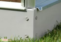 Serre De Jardin En Alu Et Verre Trempé Lams 12,9 M² - Laurus Alu Naturel -Jardinage Soldes serre jardin aluminium verre trempe laurus lams 13m2 brut 1