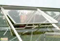 Serre De Jardin En Alu Et Verre Trempé Lams 12,9 M² - Laurus Alu Naturel -Jardinage Soldes serre jardin aluminium verre trempe laurus lams 13m2 brut