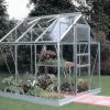 Halls Serre De Jardin En Aluminium Et Verre Trempé Popular 66 - 3,8 M² -Jardinage Soldes serre jardin aluminium verre trempe popular 66