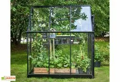 Halls Serre De Jardin En Aluminium Et Verre Trempé Qube 66 Noir 3,9 M² -Jardinage Soldes serre jardin aluminium verre trempe qube 66 noir 39m 1