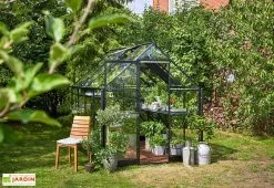 Halls Serre De Jardin En Aluminium Et Verre Trempé Qube 68 Noir 5,1 M²