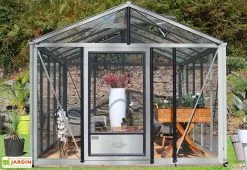 Lams Serre De Jardin En Aluminium Et Verre Trempé Supra 12 M²