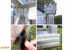 Lams Serre De Jardin En Aluminium Et Verre Trempé Supra 23 M² -Jardinage Soldes serre jardin aluminium verre trempe supra 23m 1