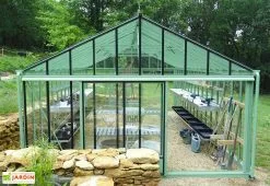 Lams Serre De Jardin En Aluminium Et Verre Trempé Supra 23 M²
