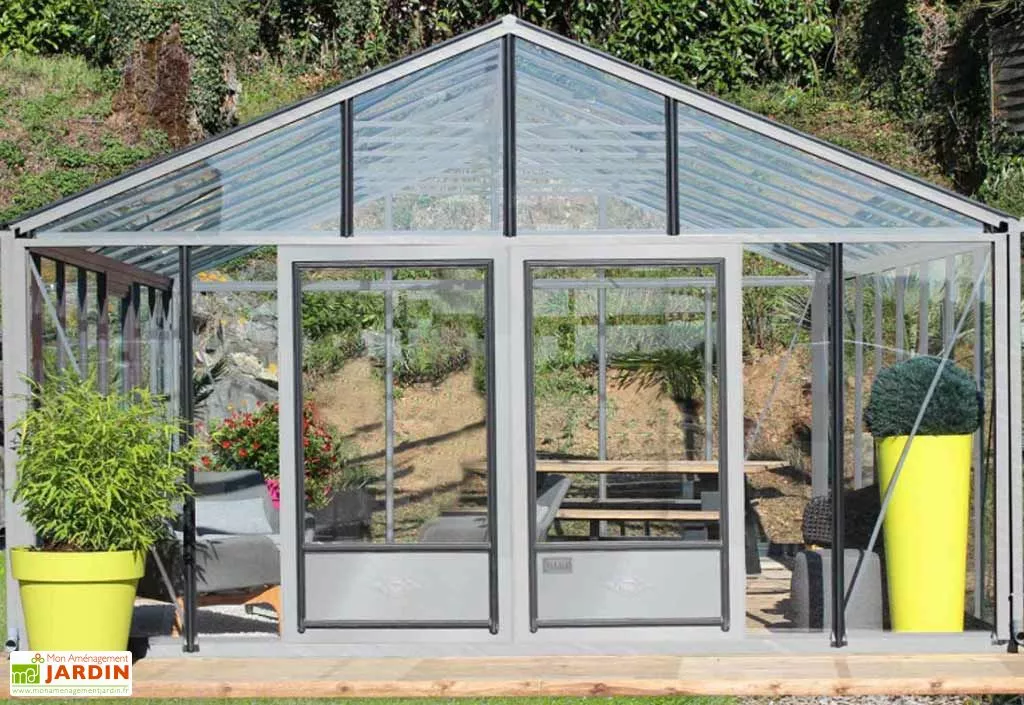 Lams Serre De Jardin En Aluminium Et Verre Trempé Supra 27,8 M² 4 Lams Serre De Jardin En Aluminium Et Verre Trempé Supra 27,8 M² – Image 2
