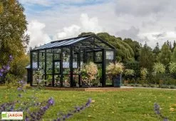 Stali Serre De Jardin En Bois Et Verre Trempé – Myosotis -Jardinage Soldes serre jardin bois verre trempe stali 12m2