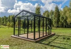 Stali Serre De Jardin En Bois Et Verre Trempé – Myosotis -Jardinage Soldes serre jardin bois verre trempe stali 14m2