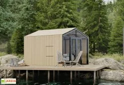 Stali Serre De Jardin En Bois Et Verre Trempé Avec Panneaux Occultants – Tournesol