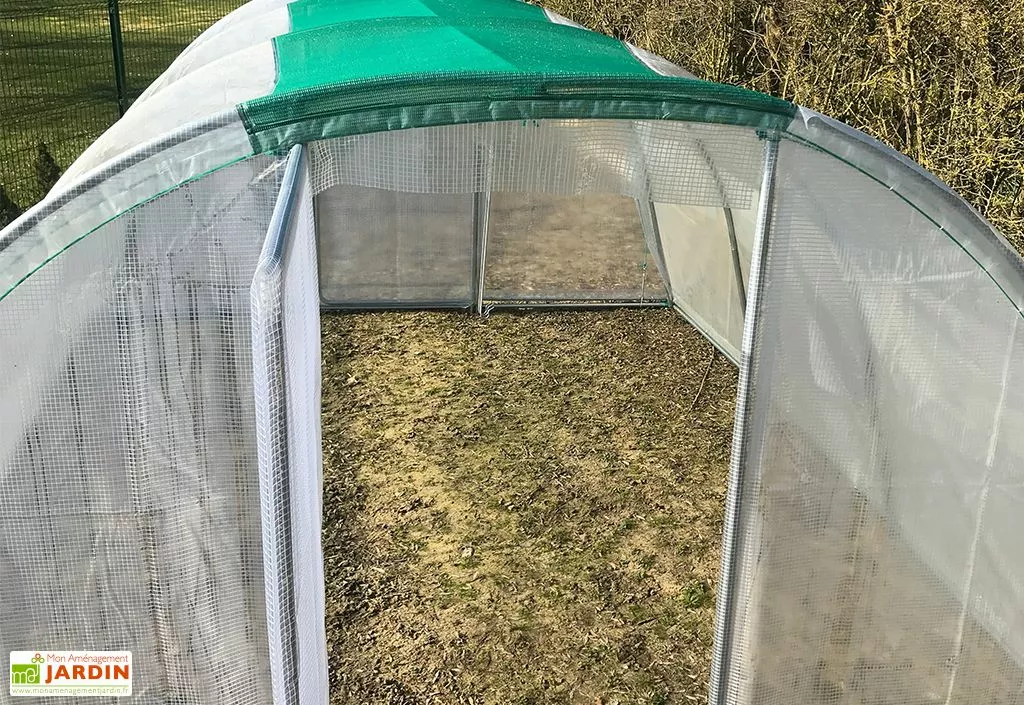 Tonneau Serre De Jardin Tunnel En Acier Et Polyéthylène Cabriolet – 4,50 X 3,70 M 4 Tonneau Serre De Jardin Tunnel En Acier Et Polyéthylène Cabriolet – 4,50 X 3,70 M – Image 2