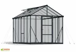 Canopia Serre De Jardin En Aluminium Et Polycarbonate Glory 8,9 M² - Grise -Jardinage Soldes serre jardin glory 9m2 palram canopia