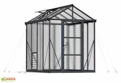 Canopia Serre De Jardin En Aluminium Et Polycarbonate Glory 4,7 M² - Grise -Jardinage Soldes serre jardin glory palram canopia 5m2