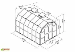Canopia Serre De Jardin Polycarbonate Et PVC 10 M² – Grand Gardener 8x12 -Jardinage Soldes serre jardin grand gardener 8x12 1 1