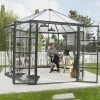 Canopia Serre De Jardin Hexagonale Aluminium/polycarbonate Oasis 8 M² - Grise -Jardinage Soldes serre jardin hexagonale polycarbonate bureau palram