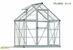 Serre De Jardin Polycarbonate Harmony Palram - Canopia Argent -Jardinage Soldes serre jardin palram canopia harmony silver 6x4 1