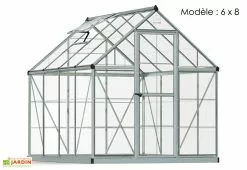 Serre De Jardin Polycarbonate Harmony Palram - Canopia Argent -Jardinage Soldes serre jardin palram canopia harmony silver 6x8 1