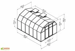 Canopia Serre De Jardin Polycarbonate Et PVC 4 X 2,5 M – Hobby Gardener 8x12 -Jardinage Soldes serre jardin palram canopia hobby gardener 8x12 2