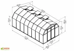 Canopia Serre De Jardin Polycarbonate Et PVC 5 X 2,5 M – Hobby Gardener 8x16 10 Canopia Serre De Jardin Polycarbonate Et PVC 5 X 2,5 M – Hobby Gardener 8x16 -Jardinage Soldes serre jardin palram canopia hobby gardener 8x16 2