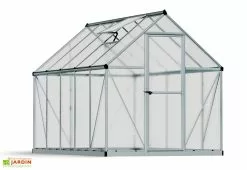 Canopia Serre De Jardin Grise Polycarbonate Aluminium 3 X 2 M – Mythos 6x10 -Jardinage Soldes serre jardin palram canopia mythos 6x10 1