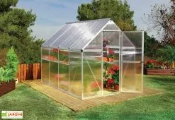 Canopia Serre De Jardin Grise Polycarbonate Aluminium 2,5 X 2 M – Mythos 6x8