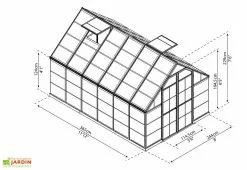 Canopia Serre De Jardin En Aluminium Et Polycarbonate Octave 9 M² 12 Canopia Serre De Jardin En Aluminium Et Polycarbonate Octave 9 M² -Jardinage Soldes serre jardin palram canopia octave 9m2 5