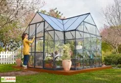 Canopia Serre De Jardin Polycarbonate Et Aluminium Victory Orangerie - 11 M² -Jardinage Soldes serre jardin palram polycarbonate aluminium orangerie 9m2 2