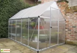 Canopia Serre De Jardin Grise Polycarbonate Aluminium 3 X 2 M – Mythos 6x10 -Jardinage Soldes serre jardin polycarbonate aluminium gris mythos palram 3x2m 4