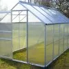 Chalêt-Jardin Serre De Jardin En Aluminium Et Polycarbonate – Diamant Gris 126 -Jardinage Soldes serre jardin polycarbonate diamant 126 base acier 190x380x195cm 7m2 1