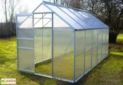 Chalêt-Jardin Serre De Jardin En Aluminium Et Polycarbonate – Diamant Gris 126