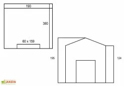 Chalêt-Jardin Serre De Jardin En Aluminium Et Polycarbonate – Diamant Gris 126 -Jardinage Soldes serre jardin polycarbonate diamant 126 base acier 190x380x195cm 7m2 5