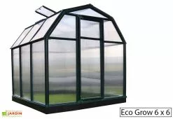 Canopia Serre De Jardin Verte Polycarbonate Et PVC – Eco Grow -Jardinage Soldes serre jardin polycarbonate palram ecogrow 6x6 1