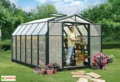 Canopia Serre De Jardin Polycarbonate Et PVC 4 X 2,5 M – Hobby Gardener 8x12