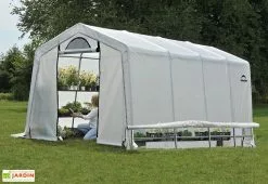 Shelter Logic Serre De Jardin Souple Avec Aérations En Polyéthylène Et Acier 18 M² -Jardinage Soldes serre jardin souple 18m2 bache polyethylene 6m 2